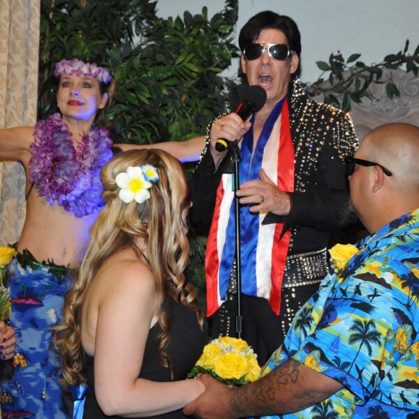 Elvis Blue Hawaii Themed Wedding in Las Vegas